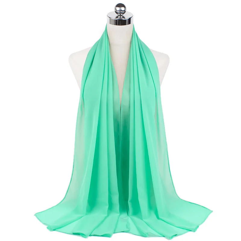 Premium Chiffon Hijab Scarf For Women Turban For Veil Scarves Muslim Hijabs For Woman Shawls For Veils Hijab Accessoires Ramadan