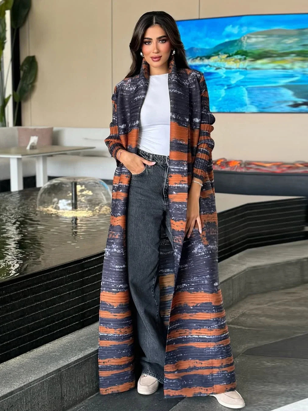 Eid Muslim Abaya for Women Dress Pleated Cardigan Abayas Saudi Arabic Party Ramadan Maxi Vestidos Morocco Kaftan Long Robe 2026