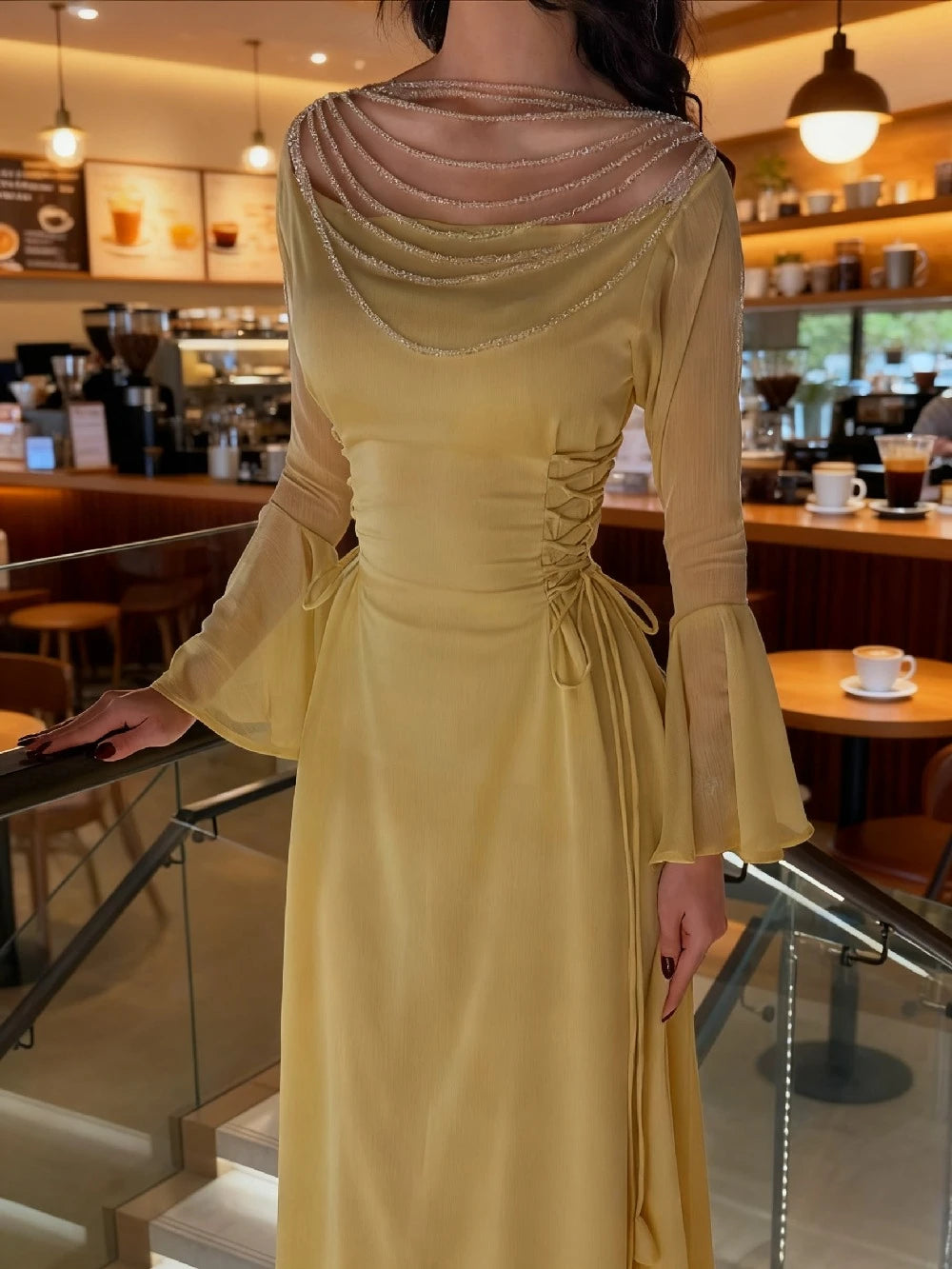 Eid Women Party Dress Abaya Muslim Jalabiya Ramadan Necklace Bandage Vestidos Largos Dresses Arab Long Robe Morocco Dubai Kaftan