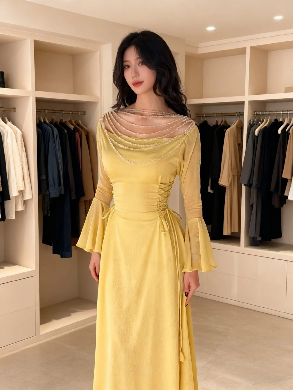 Eid Women Party Dress Abaya Muslim Jalabiya Ramadan Necklace Bandage Vestidos Largos Dresses Arab Long Robe Morocco Dubai Kaftan