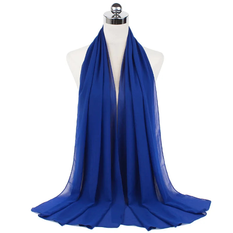 Premium Chiffon Hijab Scarf For Women Turban For Veil Scarves Muslim Hijabs For Woman Shawls For Veils Hijab Accessoires Ramadan