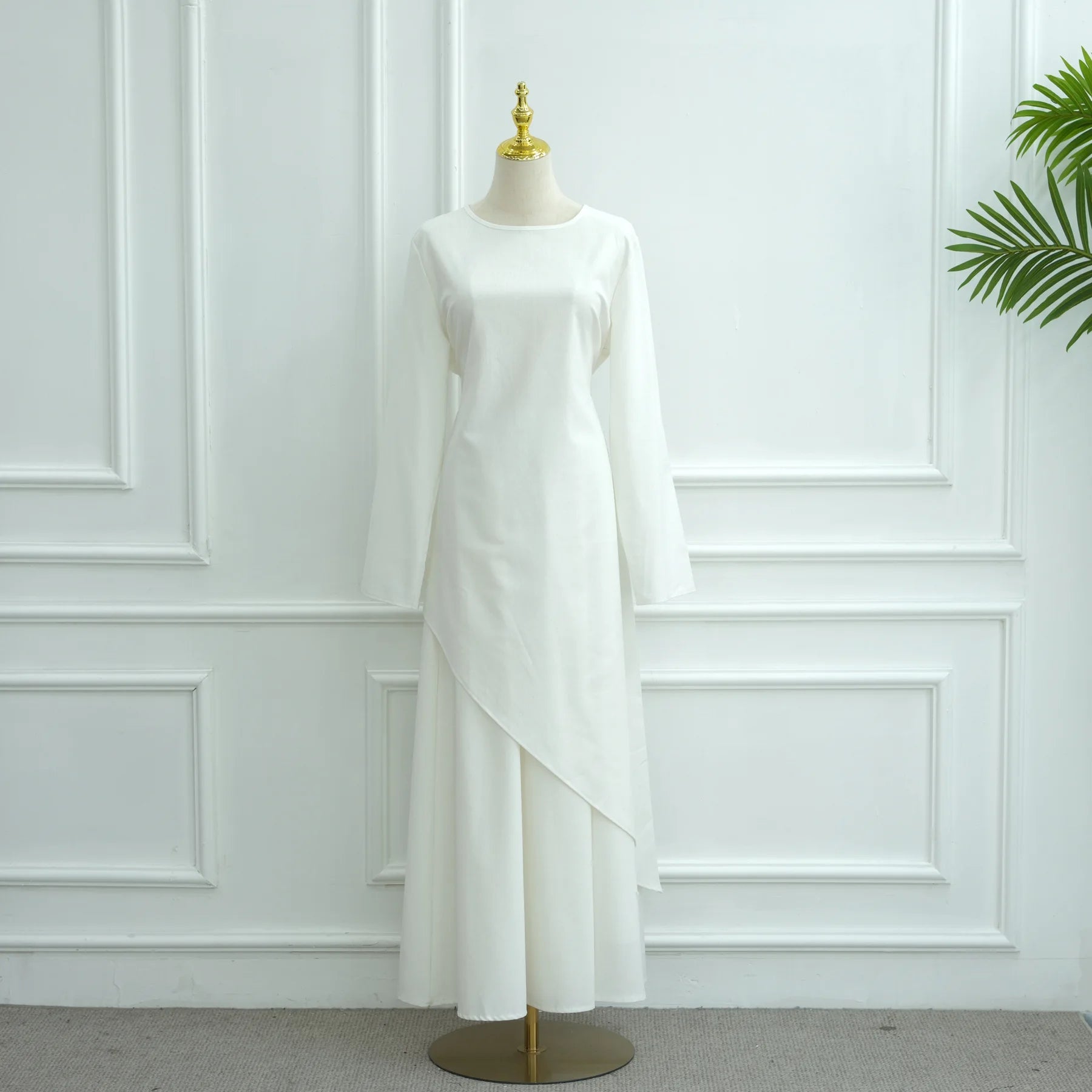 2PCS Women Muslim Long Sleeve Tops and Skirt Set Kaftan Dubai Abaya Femme Musulmane Ensembles Eid Islam Clothing Arab Robe Dress