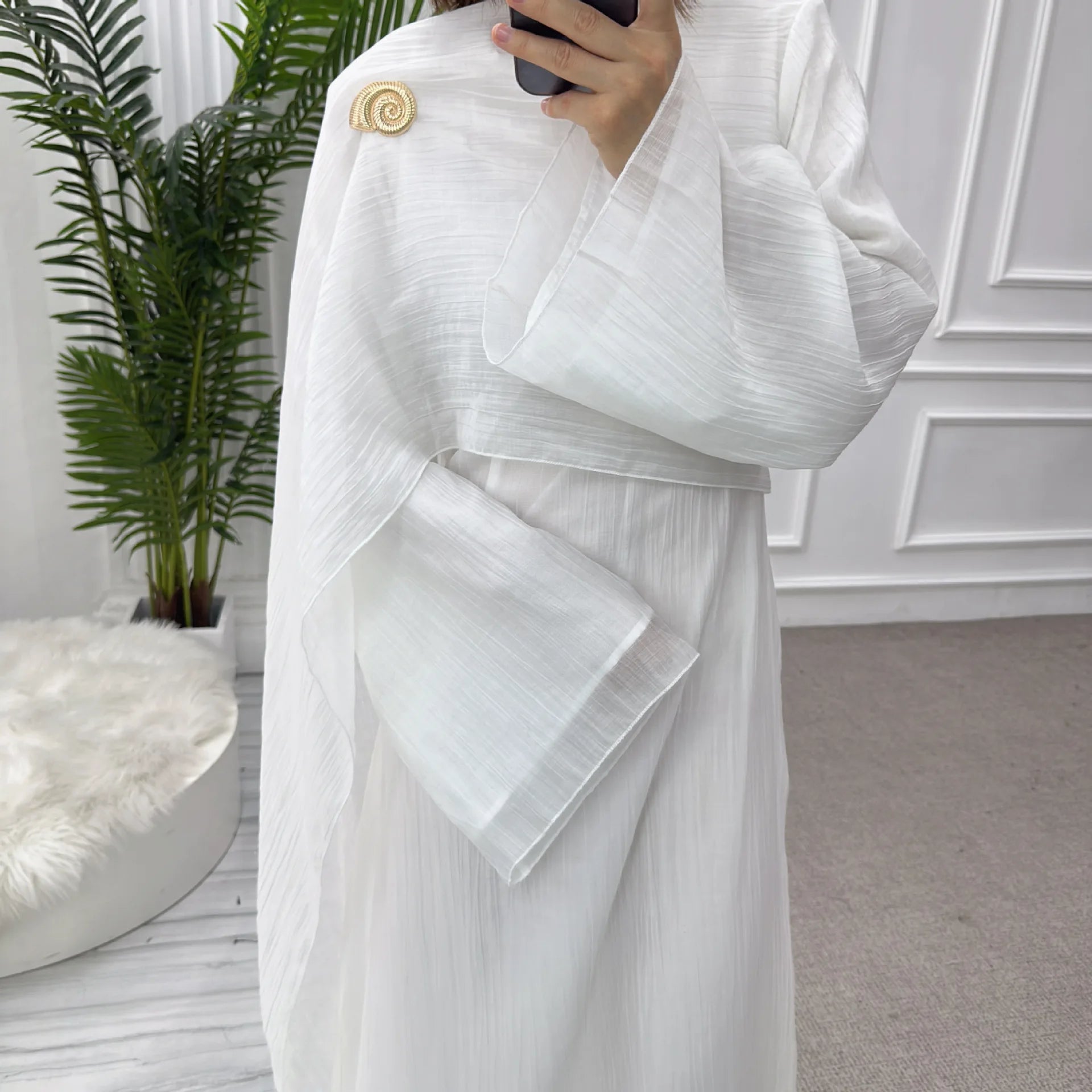 Eid Abaya with Shawl Set Winkle 2 Layer Modest Muslim Woman Dresses Dubai Luxury Party Dress Kaftan Robe Ramadan Islam Clothing