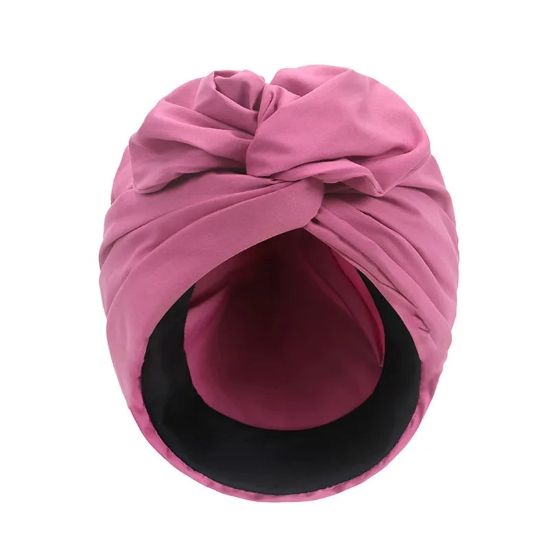 French Vintage Turban Hat Fashion Female Bandana Headband Women's Hair Cover Cap Ladies Head Wraps Muslim Headscarf Bonnet