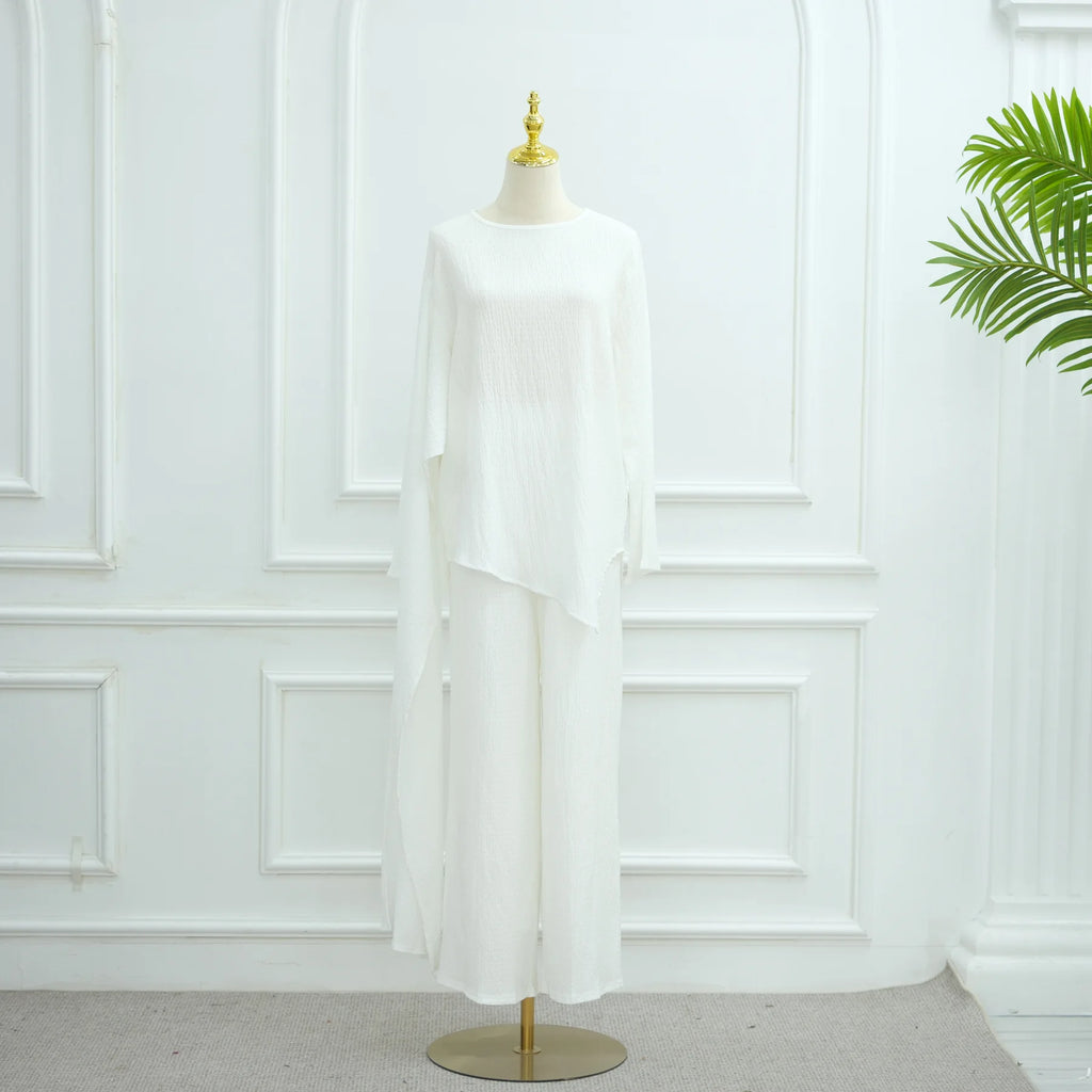 Button-Down Cardigan and Pants Suit Islam Modest Outfit 2025 Turkey Clothes