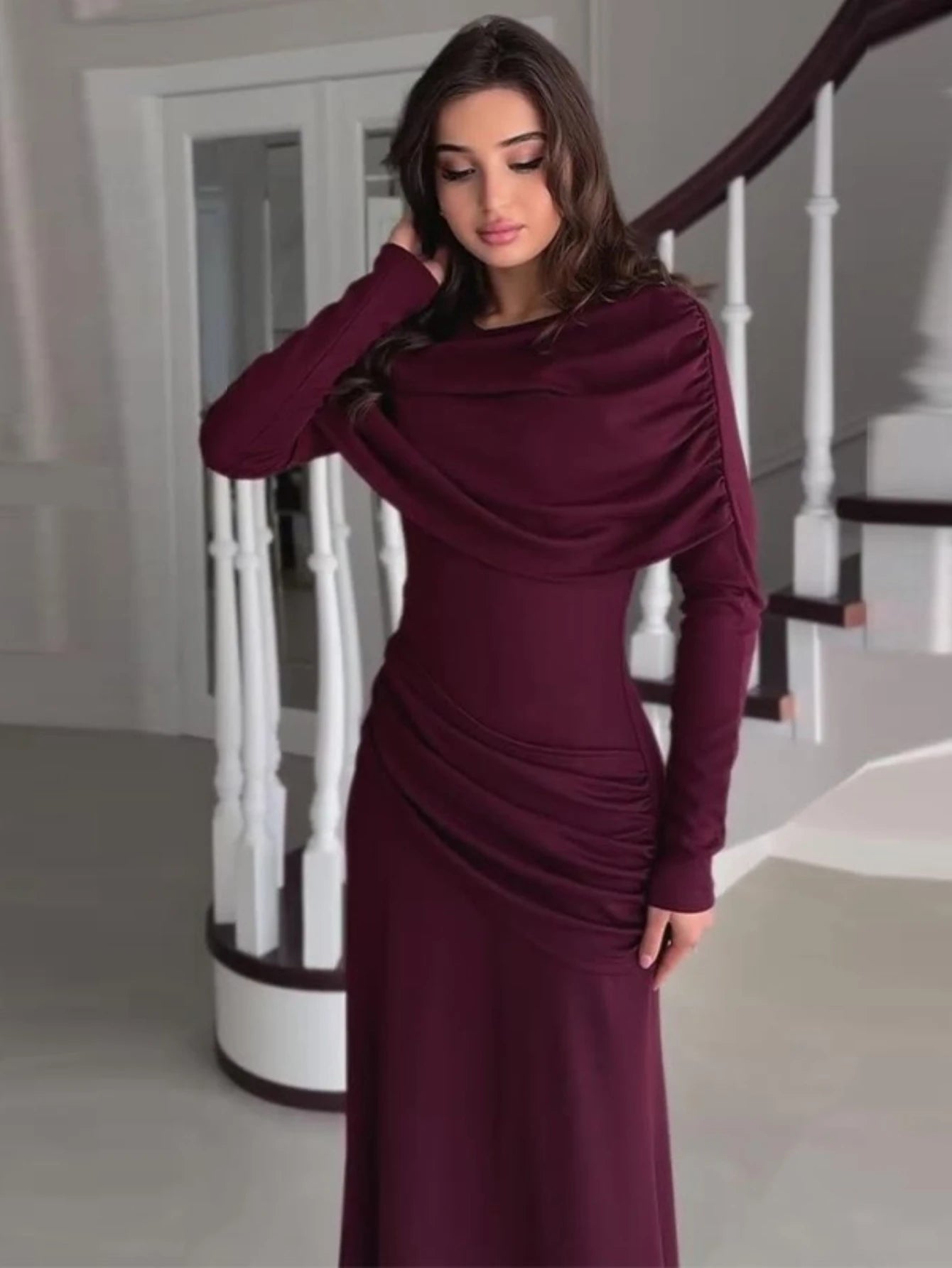 Eid Women Dress Abaya Muslim Solid Slim Fit Pleated Party Dresses Jalabiya Ramadan Dubai Vestidos Largos Arab Long Robe 2026