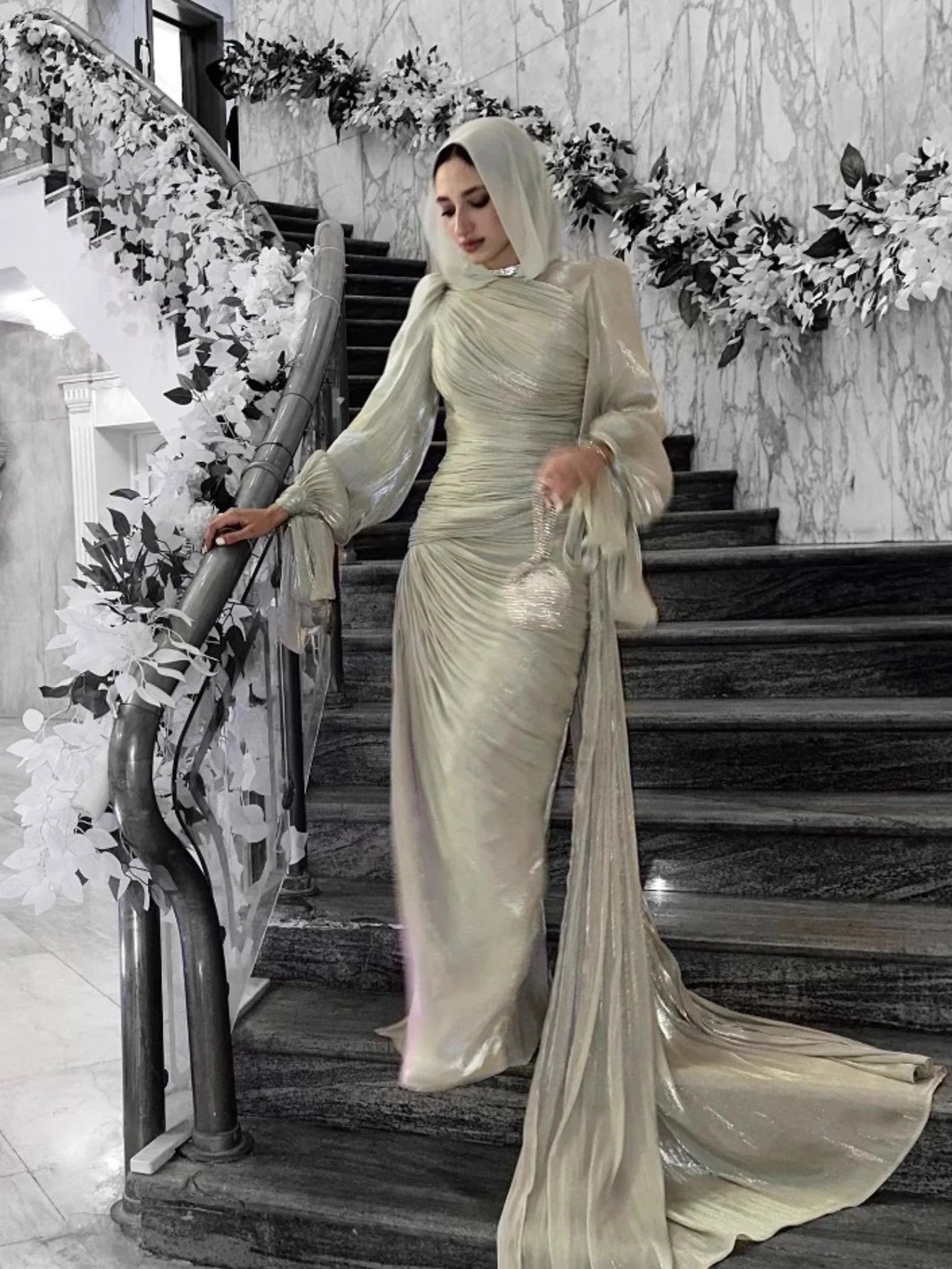 Eid Silky Women Dress Muslim Abaya Party Jalabiya Ramadan Party Long Dresses Vestidos Largos Arab Long Robe Morocco Kaftan 2025